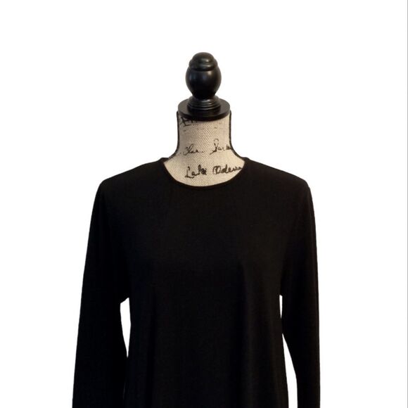 She + Sky Black Trapeze Long Sleeve Dress Size Large 1 0249 - Picture 3 of 7